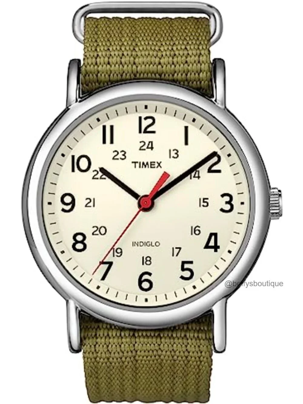 Timex Weekender 38mm Analog Watch with INDIGLO Backlight and Nylon Strap